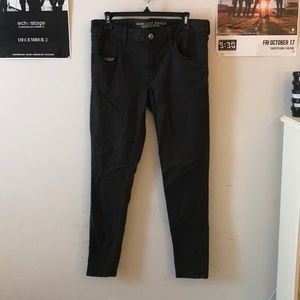 Dark Army Green American Eagle Jeggings
